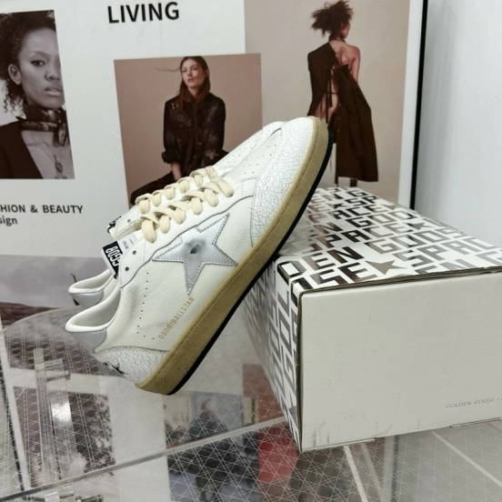 2024 Unisex GGDB White Grey Leather Low Top Sneakers MJ00260