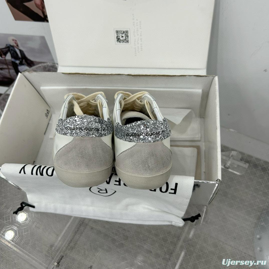 2024 Women GGDB White Grey Leather Suede Sneakers