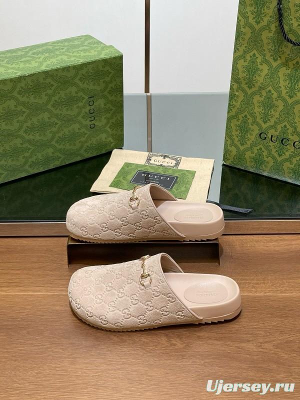 2024 Slippers Gucci Beige Leather Mule MJ00280