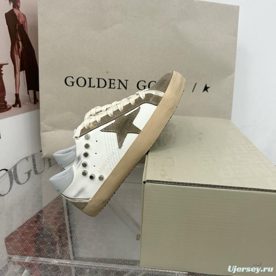 2025 Women GGDB White Beige Suede Leather Sneakers MJ00260
