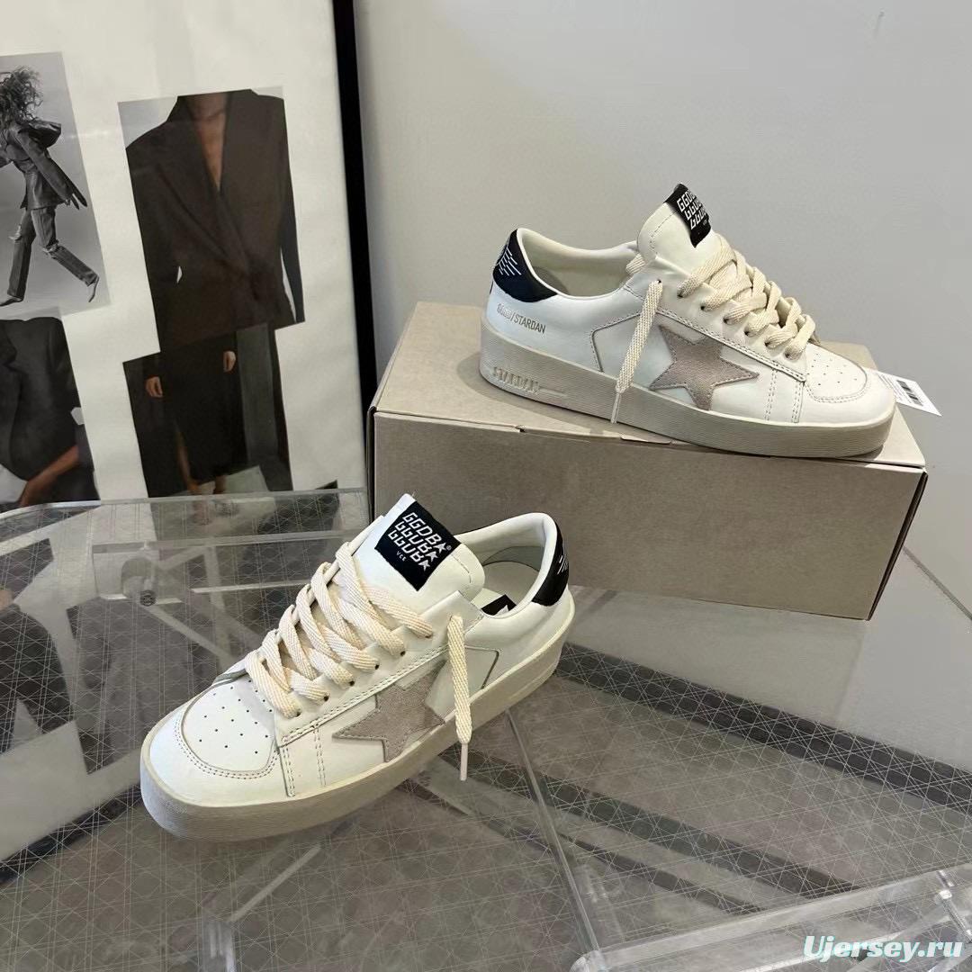 2024 Unisex GGDB White Black Leather Low Top Sneakers MJ00260