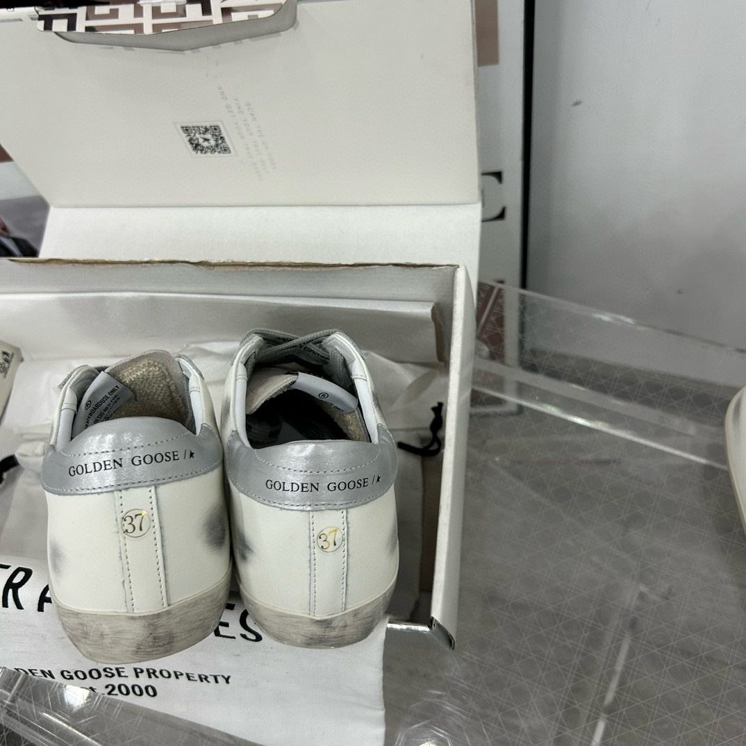 2025 Women GGDB White Black Leather Suede Sneakers