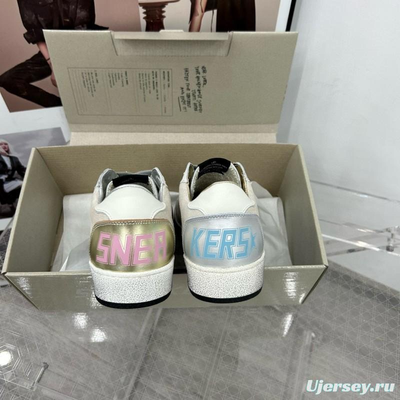 2024 Unisex GGDB White Pink Grey Leather Suede Low Top Sneakers MJ00260