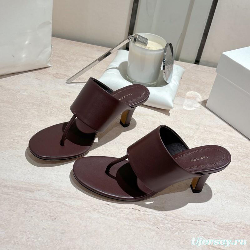 2025 Toteme Brown Calfskin Slippers