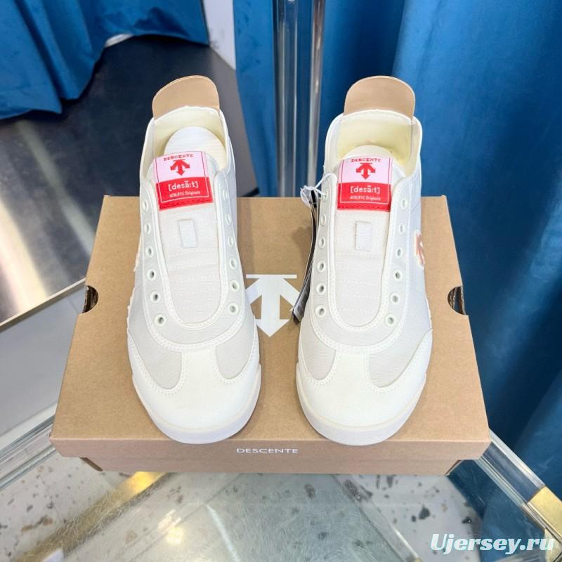 2024 Unisex DESCENTE White Canvas Plimsolls MJ00280