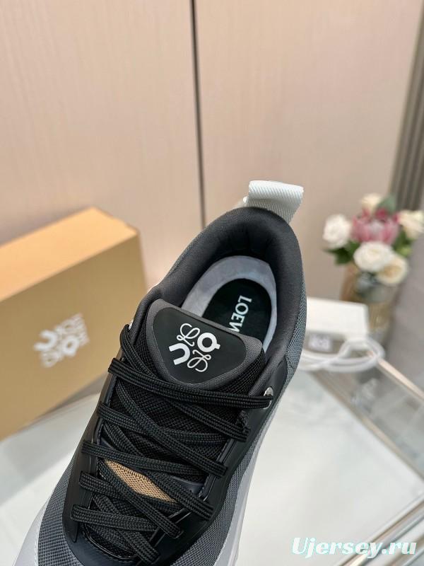 2025 Women Loewe Black White Mesh Sneakers