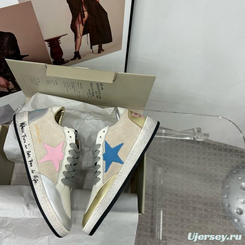 2024 Unisex GGDB White Pink Grey Leather Suede Low Top Sneakers MJ00260