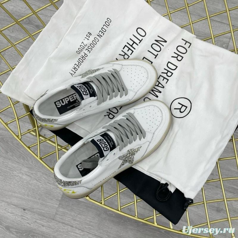 2024 Unisex GGDB White Silver Leather Sneakers MJ00260