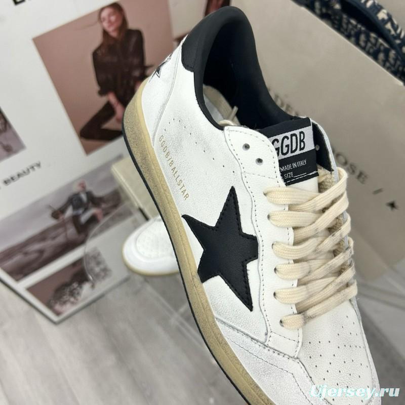 2024 Unisex GGDB White Black Leather Low Top Sneakers MJ00260