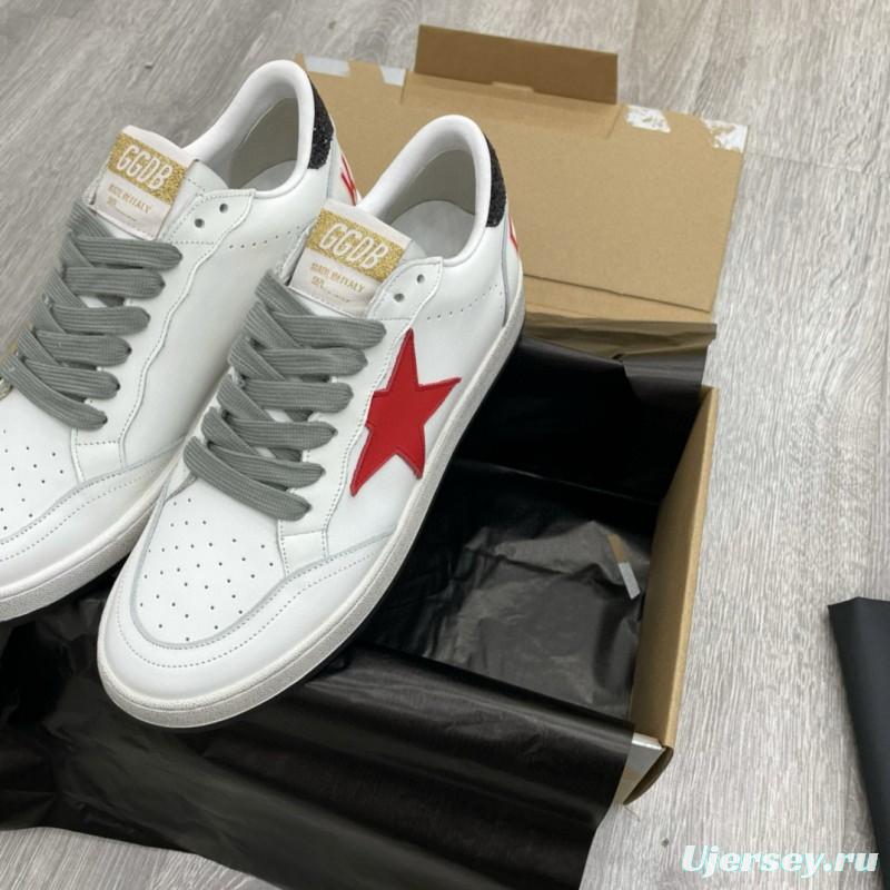 2024 Unisex GGDB White Red Leather Sneakers MJ00260