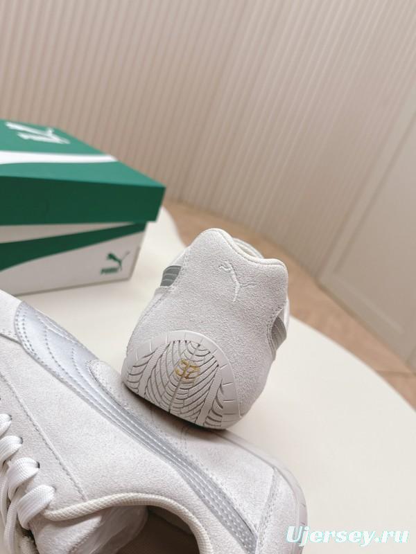 2025 Women PUMA White Suede Sneakers LY00280