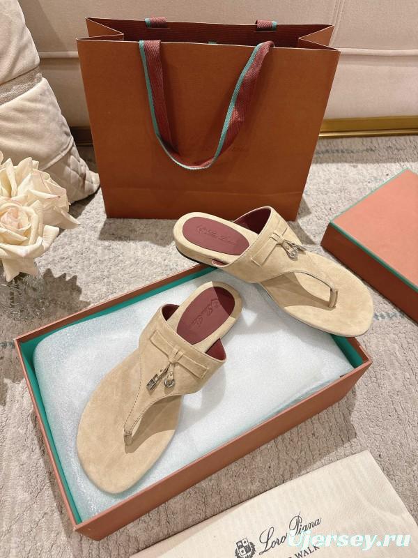 2025 Slippers Le Parmentier Beige Suede Slippers LY00250