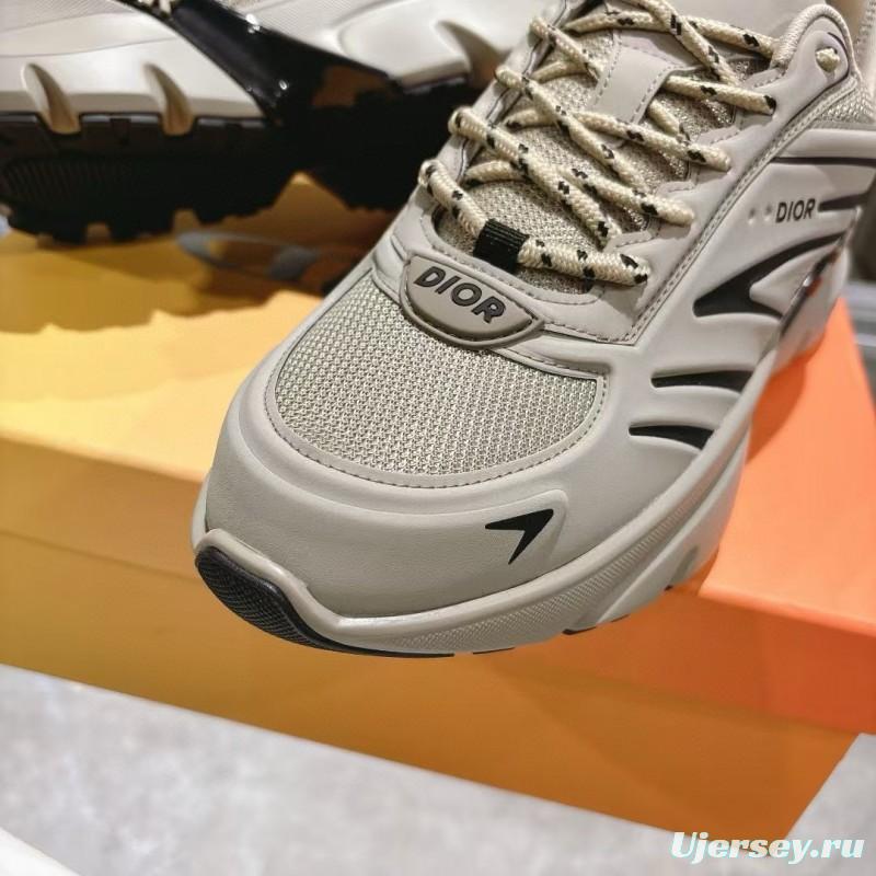 2024 Unisex Dior Beige Black Mesh Sneakers MJ00360