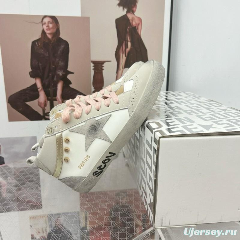 2024 Unisex GGDB White Pink Grey Suede Leather High Top Sneakers MJ00300