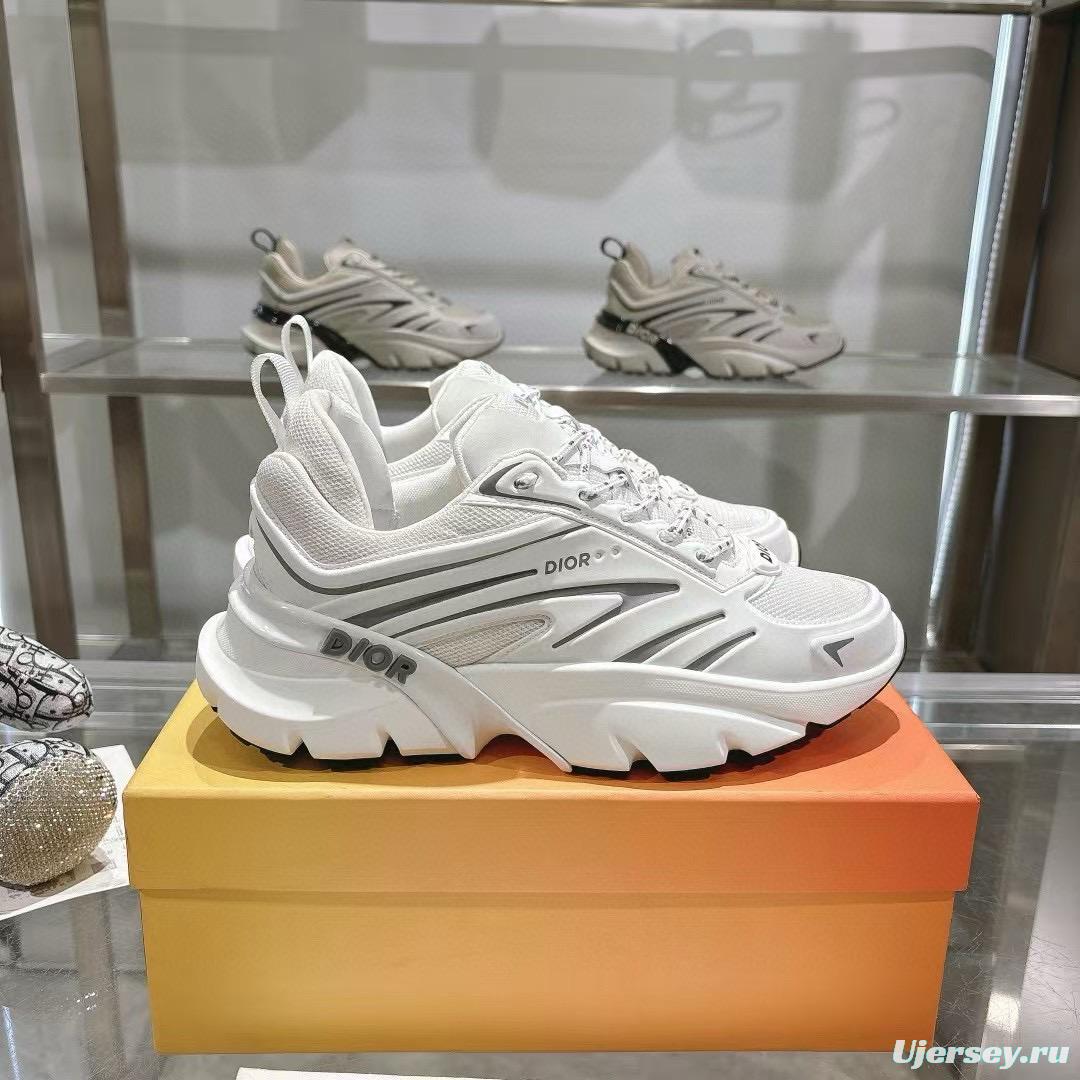 2024 Unisex Dior White Mesh Leather Sneakers MJ00360