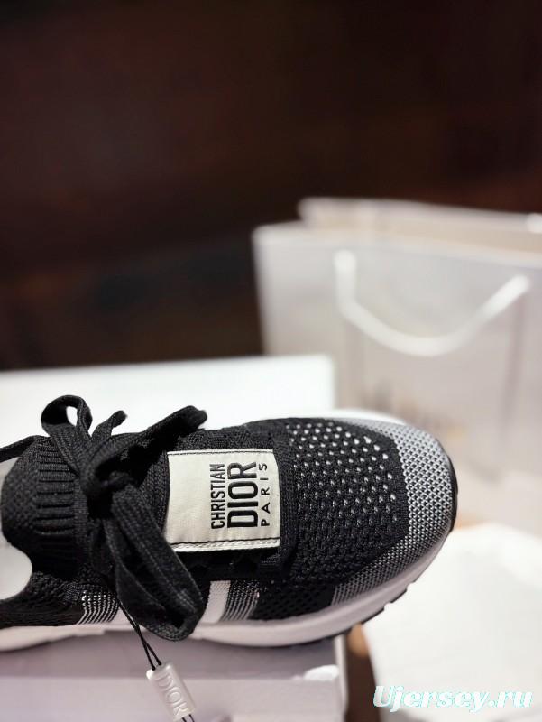 2025 Unisex Dior Black Grey Flyknit Sneaker LY00260