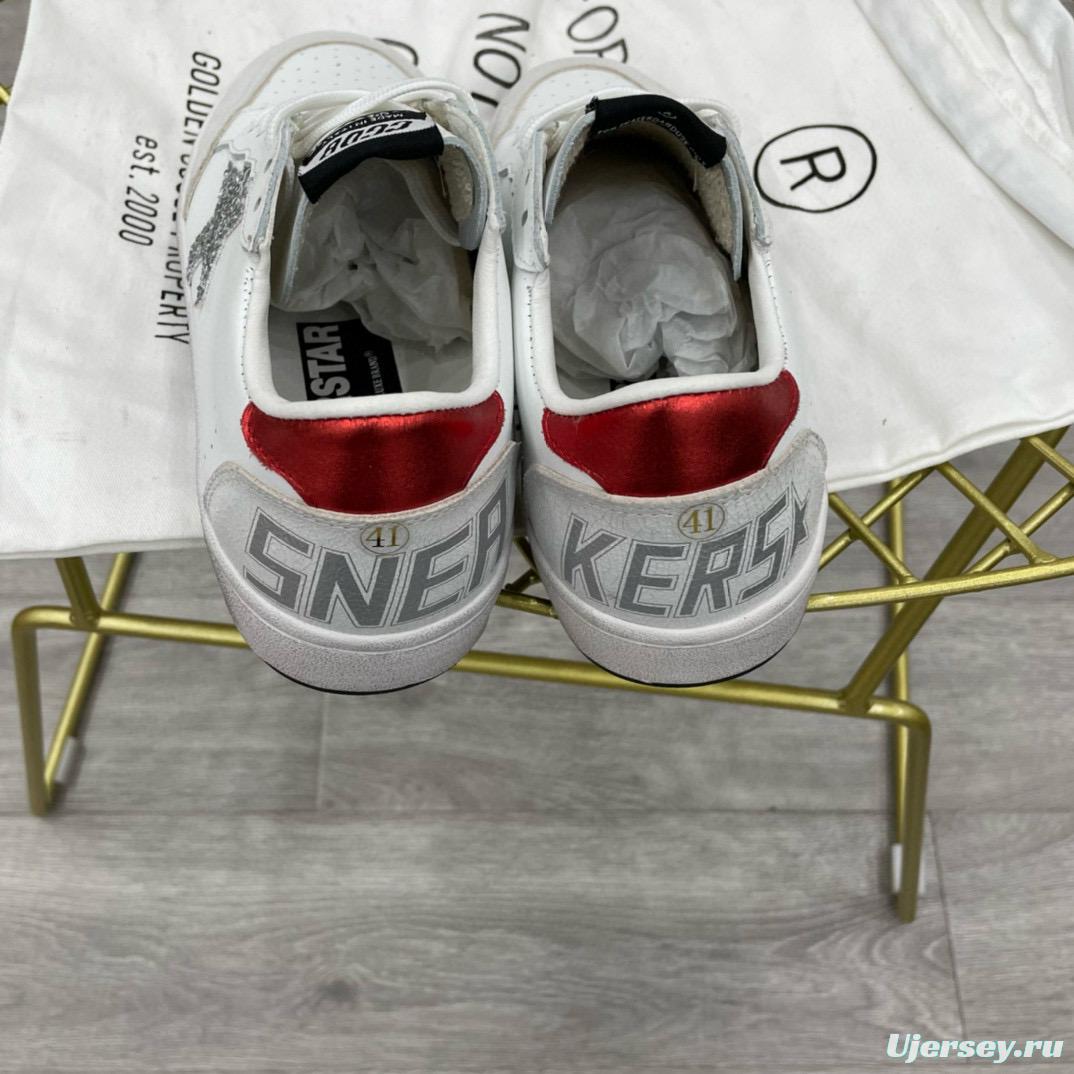 2024 Unisex GGDB White Grey Red Leather Low Top Sneakers MJ00260