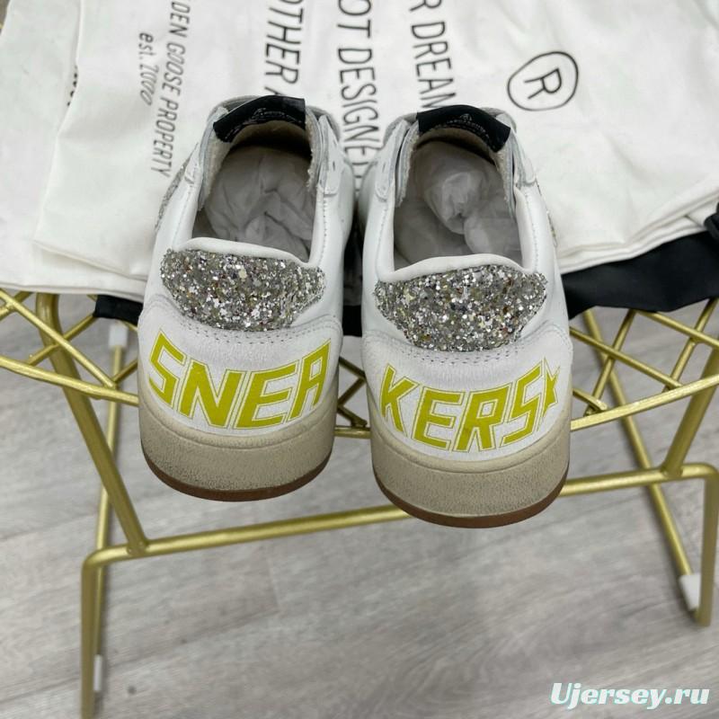 2024 Unisex GGDB White Silver Leather Sneakers MJ00260