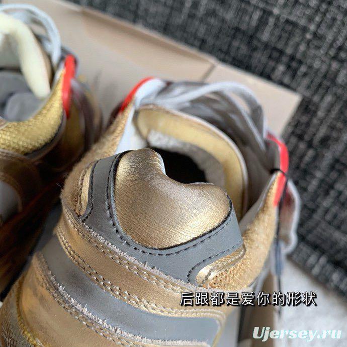2024 Unisex GGDB Beige Grey Red Leather Mesh Sneakers