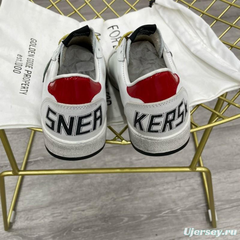 2024 Unisex GGDB White Green Red Leather Suede Low Top Sneakers MJ00260