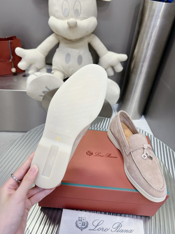 2024 Unisex Le Parmentier beige suede loafers MJ00270