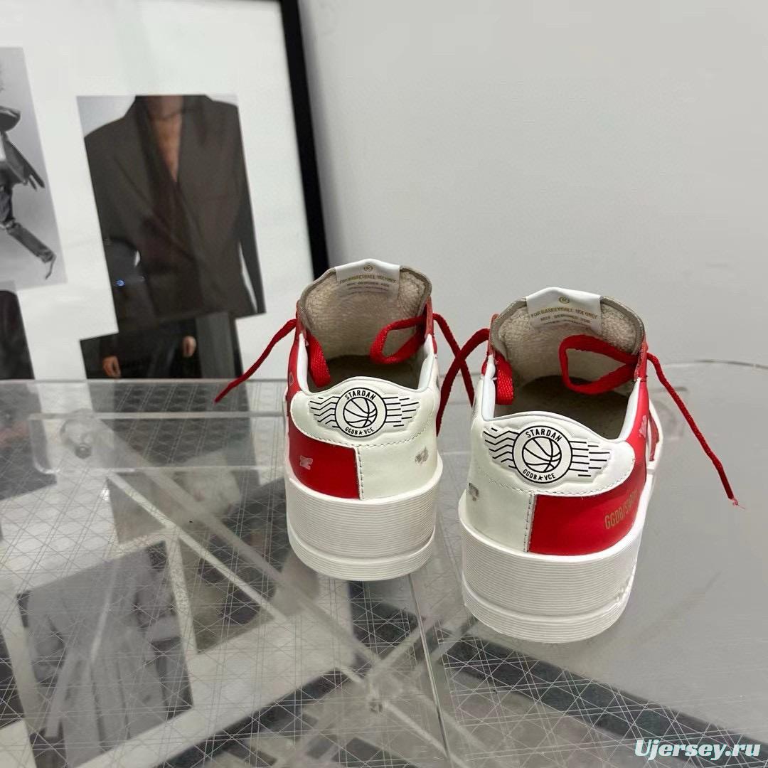 2024 Women GGDB Red White Leather Sneakers MJ00260
