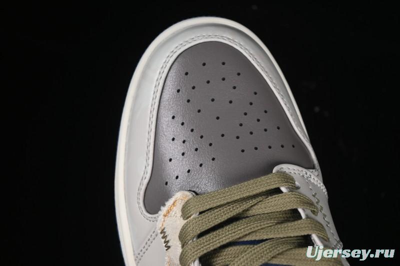 Nike Air Jordan 1 Low Retro Basketball Shoes Panda Mischief Pioneer Knight Brown Grey - 553558-414