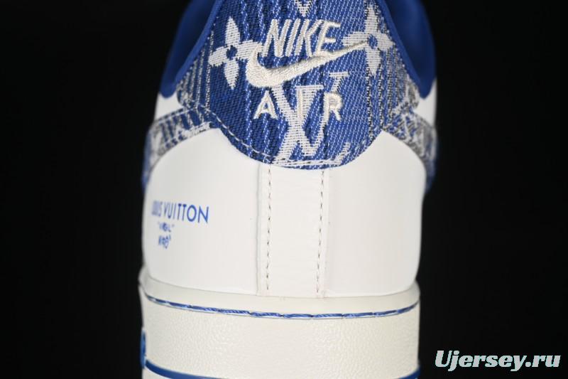 Nike Air Force 1 '07 Low LV Collaboration Gray Blue Denim Casual Sneakers - SC9207-540
