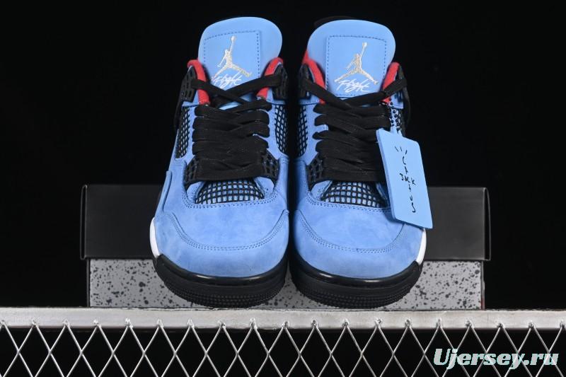 Nike Travis Scott Cactus Jack x Air Jordan 4 Retro AJ4 Collaboration Suede Blue - 308497-406
