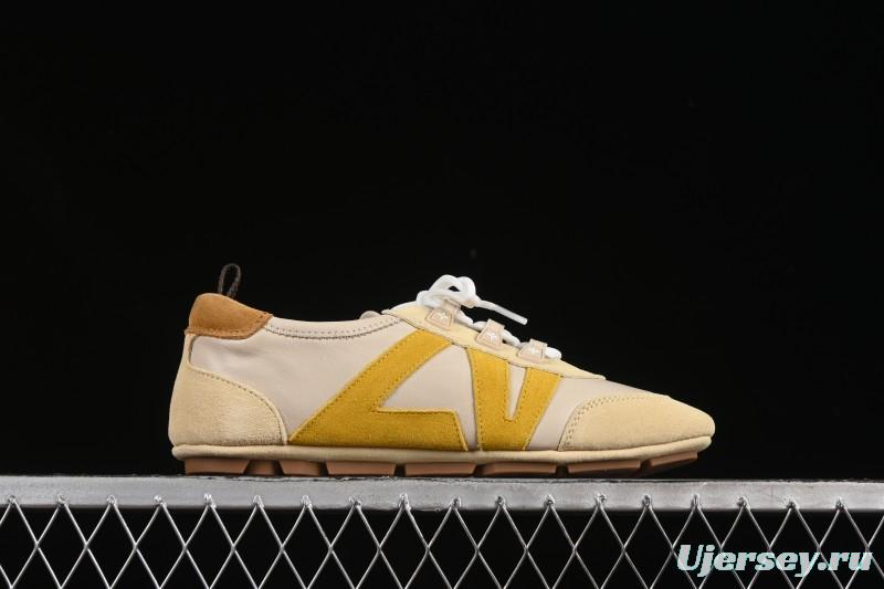 Louis Vuitton Sneakerina Round Toe Lace-Up Ballet Style Flat Training Shoes