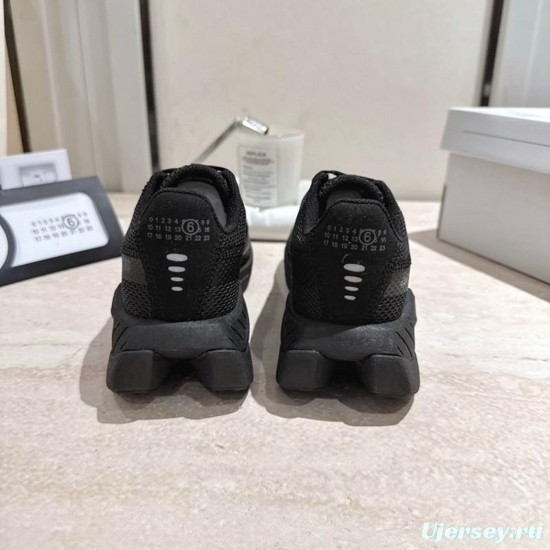 2025 Unisex MM6 Maison Margiela Black Polyester Polyurethane Rubber Road Running Shoes Spectur 2 KFY00330