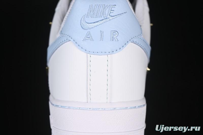 Nike Air Force 1 '07 Low Custom 2D Theme Four Hook Sky Blue Casual Sneakers - ZH0316-084