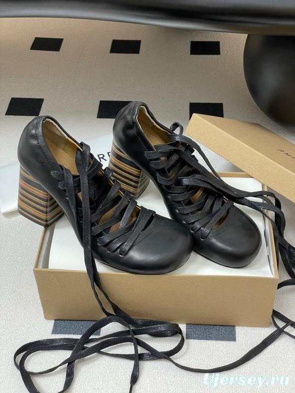 Lemaire 2025 SS Spring Collection Ballet Flats Derby Shoes with Laces Flat Heel and High Heel - KFY00310