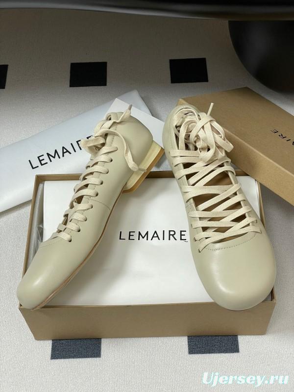 Lemaire 2025 SS Early Spring Collection Tie-Detail Ballet Flats Derby Shoes Flat and Heel Styles - KFY00310