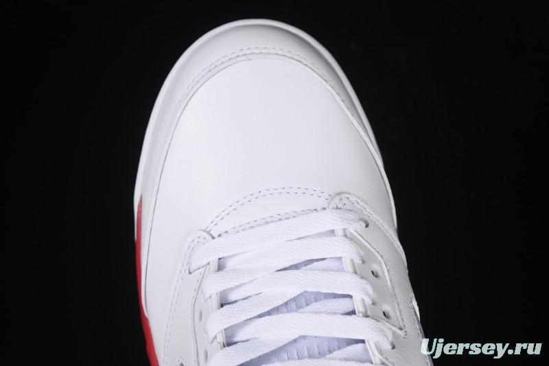 Nike Air Jordan 5 Retro Fire Red Black Tongue Basketball Shoes - HQ7978-101