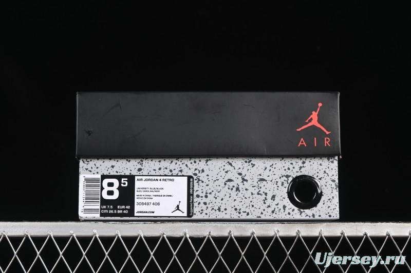 Nike Travis Scott Cactus Jack x Air Jordan 4 Retro AJ4 Collaboration Suede Blue - 308497-406