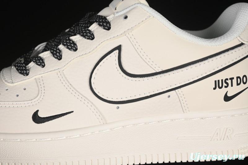 Nike Air Force 1 '07 Low Just Do It Gray Blue Denim Casual Sneakers - CS5288-012