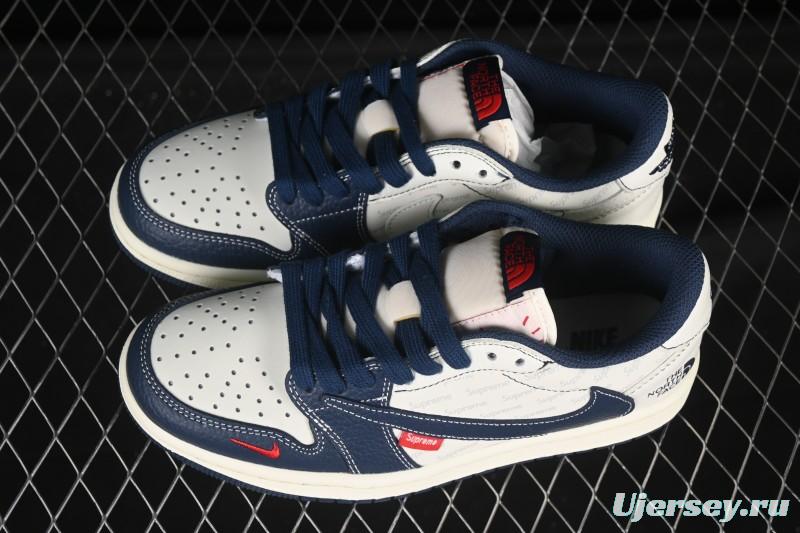 Nike Travis Scott x Fragment Design x Air Jordan 1 Low OG SP AJ1 Low Top Casual Sneakers - XZ5749-009