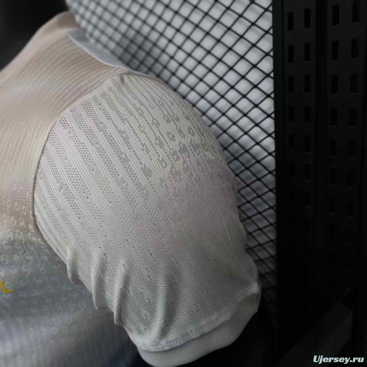 Player Version 2025 Brazil White with Jesus Praying Portrait Jersey