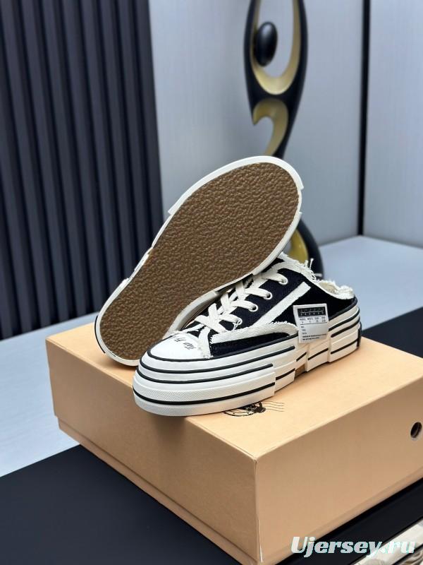 2025 Unisex XVESSEL Black White Canvas Plimsolls Vulcanized AS00240