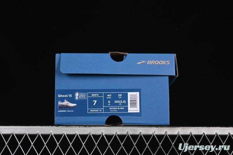 Brooks Ghost 15 Low-Cut Breathable Cushioned Support Casual Sports Running Shoes - 1203801B492