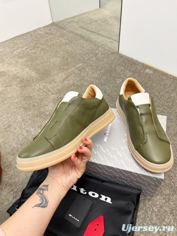 Kiton Men's Four Seasons Classic Casual Slip-On Loafer - AS00320