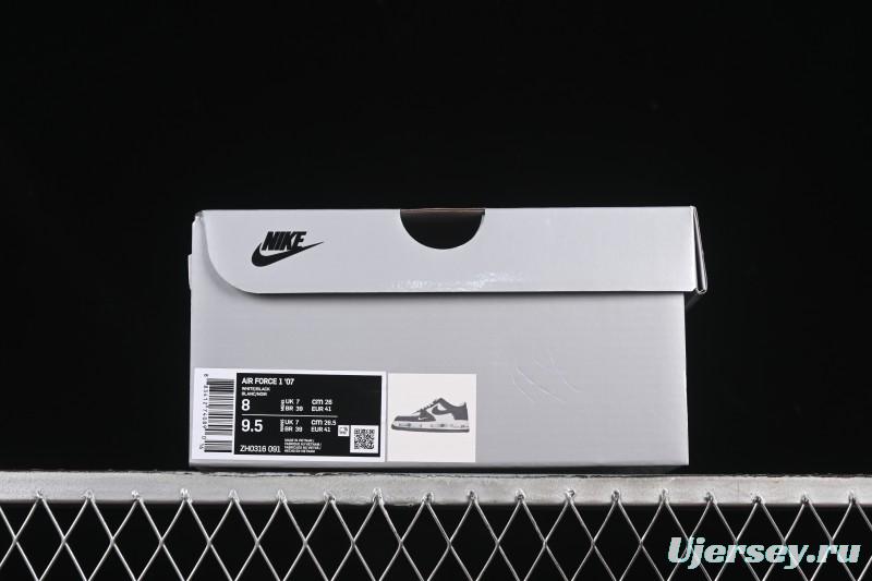 Nike Air Force 1'07 Low Custom Denim Swoosh Casual Sneakers - ZH0316-091