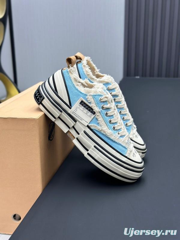 2025 Unisex XVESSEL Light Blue White Canvas Plimsolls Vulcanized AS00240