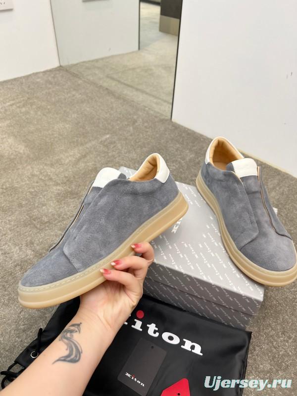 Kiton Men's Four Seasons Classic Casual Slip-On Loafer - AS00320