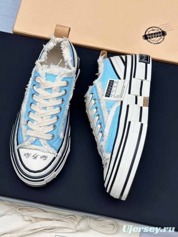 2025 Unisex XVESSEL Light Blue White Canvas Plimsolls Vulcanized AS00240