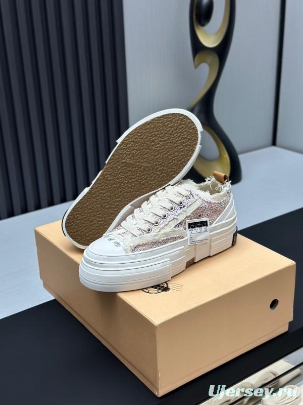 2025 Unisex XVESSEL White Canvas Plimsolls Vulcanized AS00260