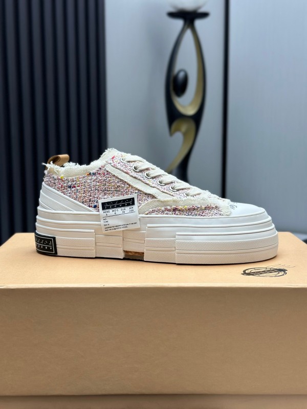 2025 Unisex XVESSEL White Canvas Plimsolls Vulcanized AS00260