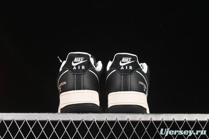 Nike Air Force 1 '07 Low LV Collaboration Black Leather Casual Sneakers - YX5066-349