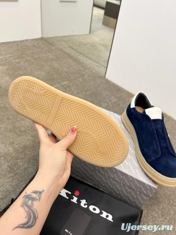 Kiton Men's Four Seasons Classic Casual Slip-On Loafer - AS00320